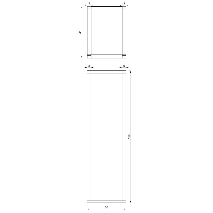 Fém állvány fához 100x30 cm fekete