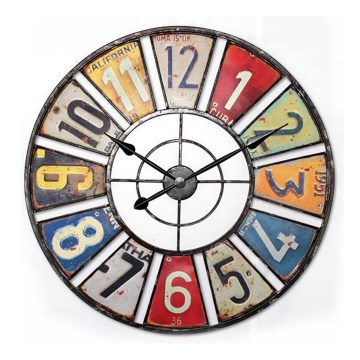 Fém falióra 1xAA á. 60 cm színes