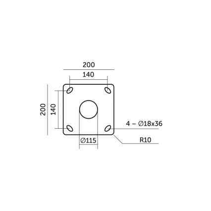 Fém rúd a BASE kültéri lámpaoszlophoz, 3 m, szürke