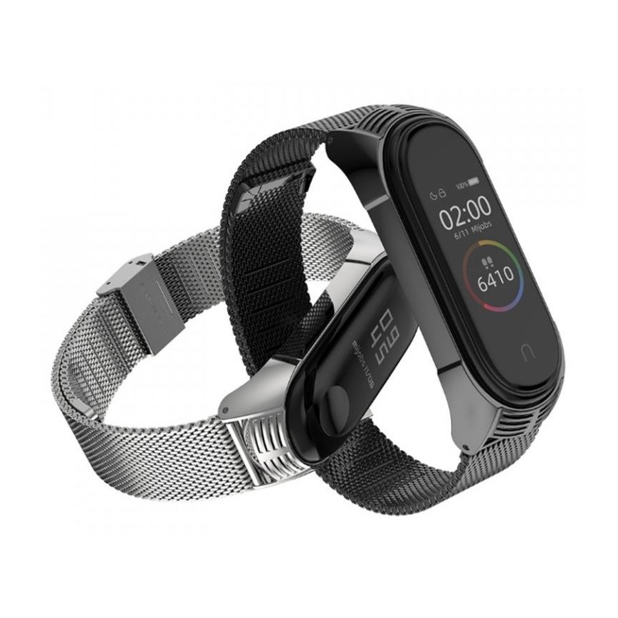 Fém szíj Xiaomi Mi-hez Band 5/6 fekete