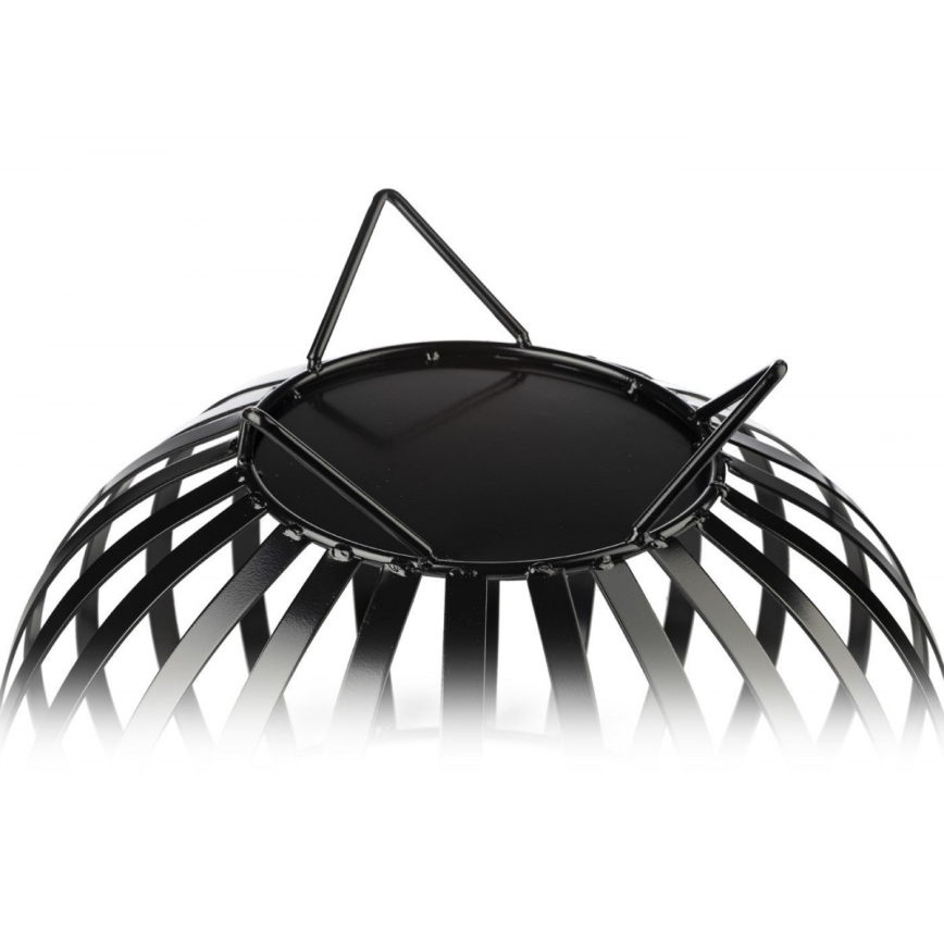 Fém tűzifa kosár KULA 35x46 fekete