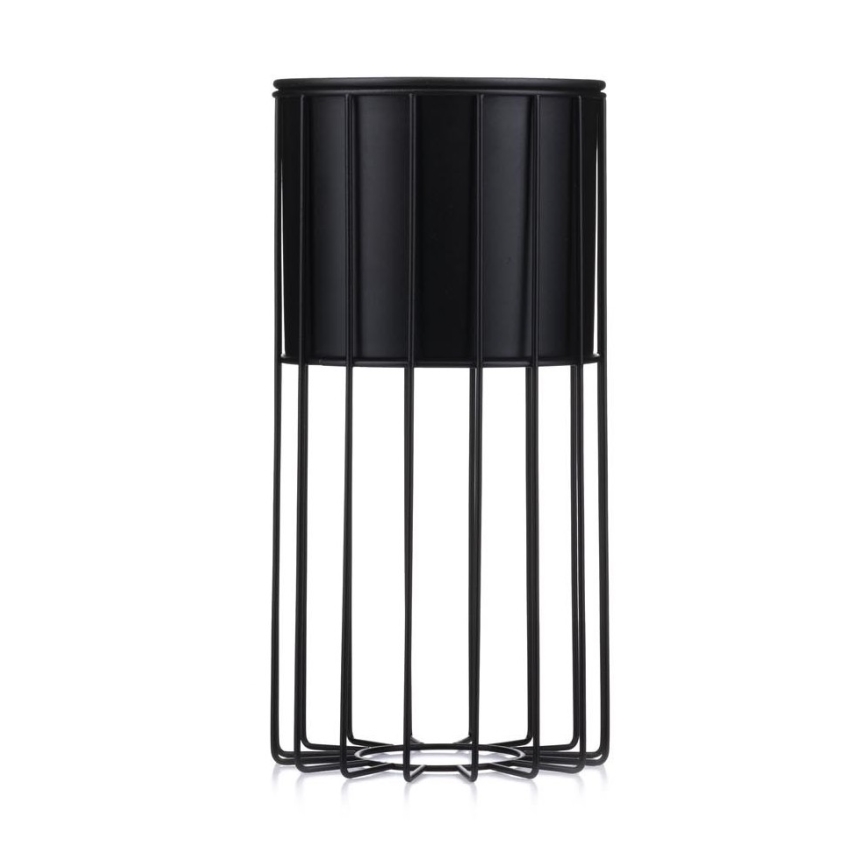 Fém virágcserép LOFT 42x20 cm fekete