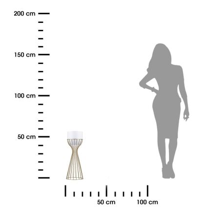 Fém virágcserép LOFT 46x20 cm arany/fehér