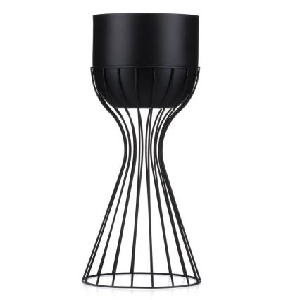 Fém virágcserép LOFT 46x20 cm fekete