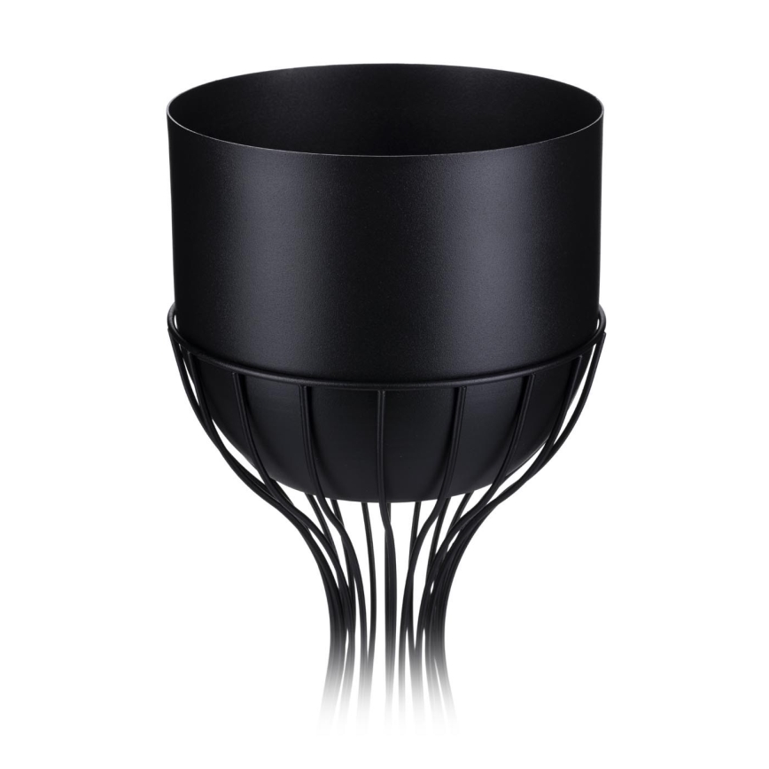 Fém virágcserép LOFT 46x20 cm fekete