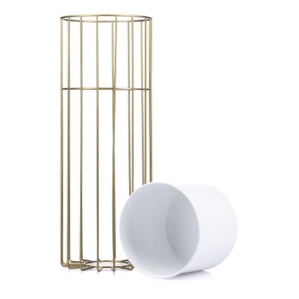 Fém virágcserép LOFT 55x20 cm arany/fehér