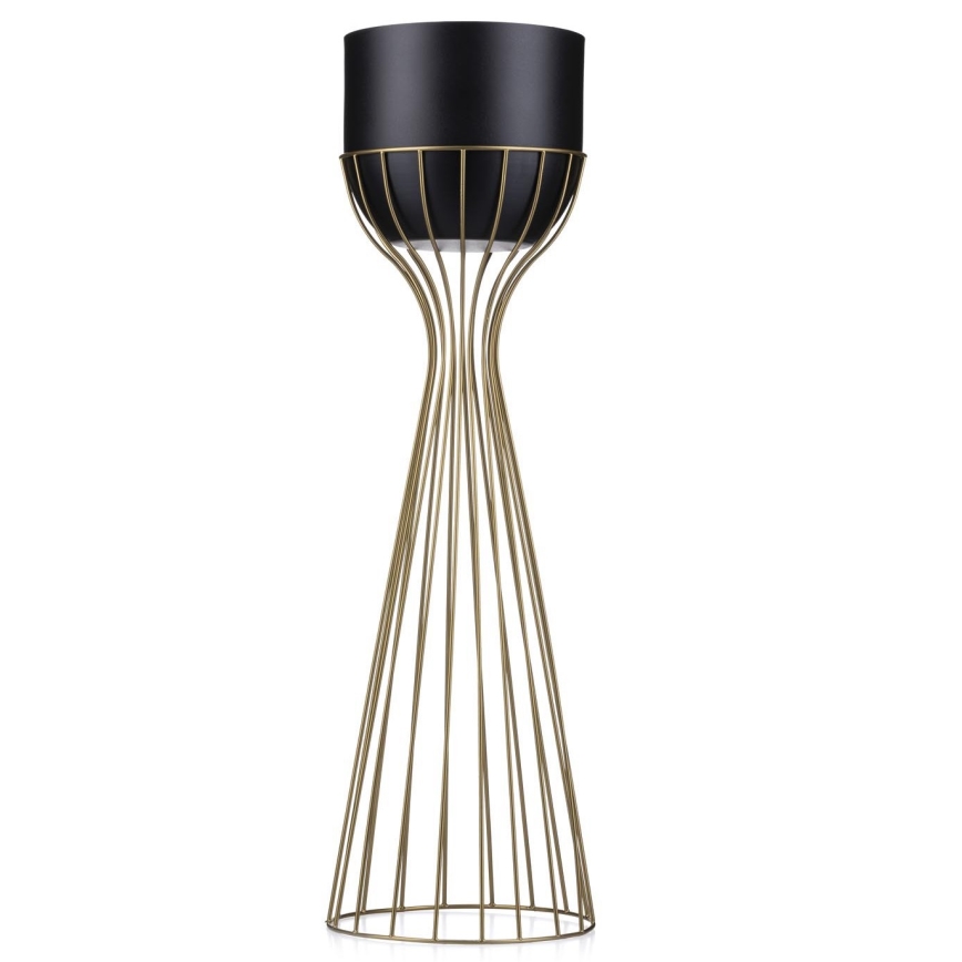 Fém virágcserép LOFT 68x20 cm arany/fekete