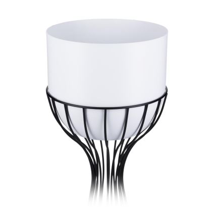 Fém virágcserép LOFT 68x20 cm fekete/fehér