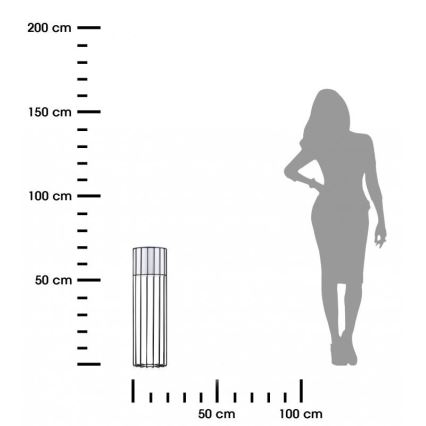 Fém virágcserép LOFT 70x20 cm fekete/fehér