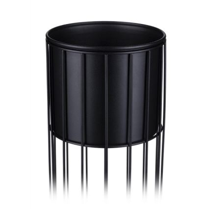 Fém virágcserép LOFT 70x20 cm fekete