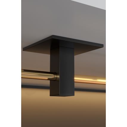 Fém WC-papír tartó 8x16 cm fekete/arany