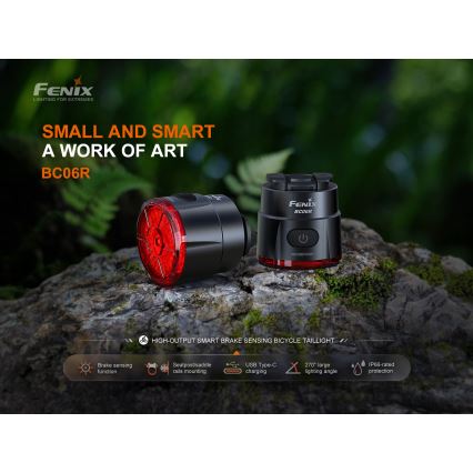 Fenix BC06R - LED Dimmelhető újratölthető biciklilámpa LED/USB IP66 90 lm 24,5 h 560 mAh