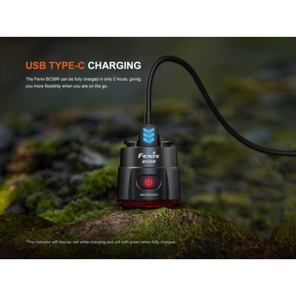 Fenix BC06R - LED Dimmelhető újratölthető biciklilámpa LED/USB IP66 90 lm 24,5 h 560 mAh