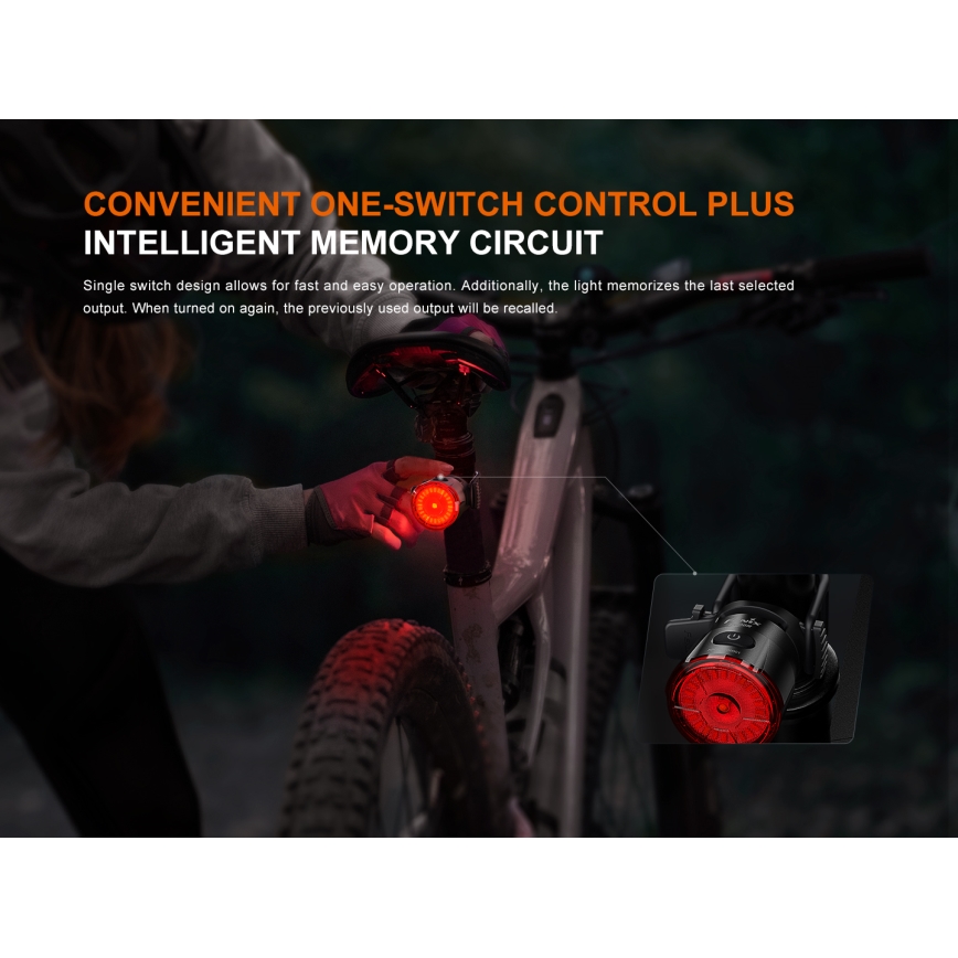 Fenix BC06R - LED Dimmelhető újratölthető biciklilámpa LED/USB IP66 90 lm 24,5 h 560 mAh