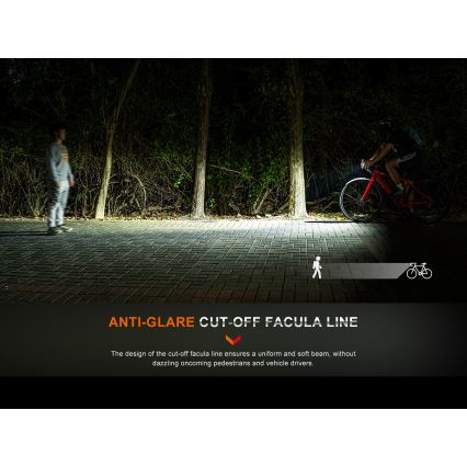 Fenix BC15R - LED Dimmelhető újratölthető biciklilámpa LED/USB IP66 400 fényes 31,5 h 2600 mAh
