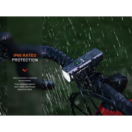 Fenix BC15R - LED Dimmelhető újratölthető biciklilámpa LED/USB IP66 400 fényes 31,5 h 2600 mAh