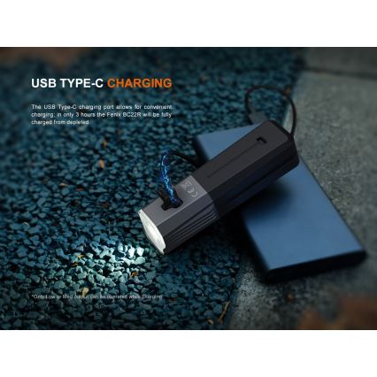 Fenix BC22R - LED fényerőszabályozható újratölthető kerékpárlámpa LED/USB 3400 mAh IP66 1400 lm 41 óra fekete