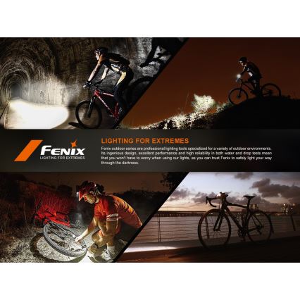 Fenix BC22R - LED fényerőszabályozható újratölthető kerékpárlámpa LED/USB 3400 mAh IP66 1400 lm 41 óra fekete