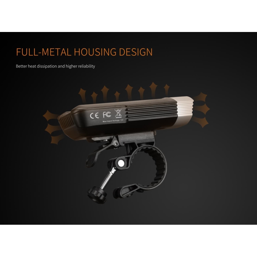 Fenix BC30RV2 - LED Újratölthető kerékpár lámpa LED/USB IP66 1800 lm 36 óra