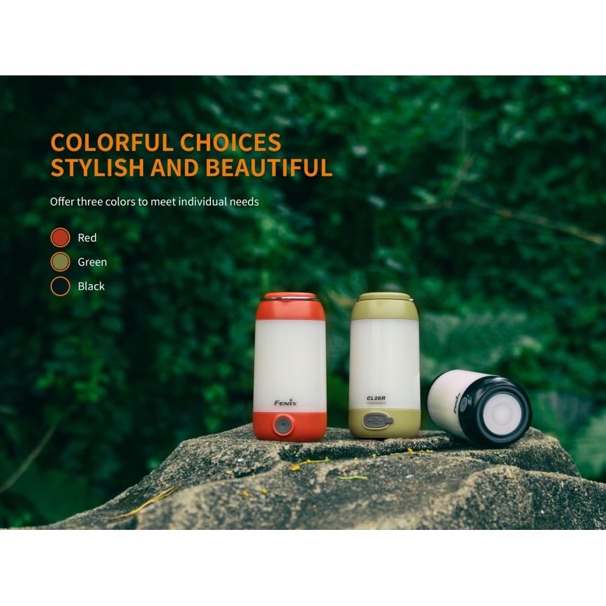 Fenix CL26RGREEN - LED Dimmelhető portable rechargeable lámpa LED/USB IP66 400 lm 400 h zöld