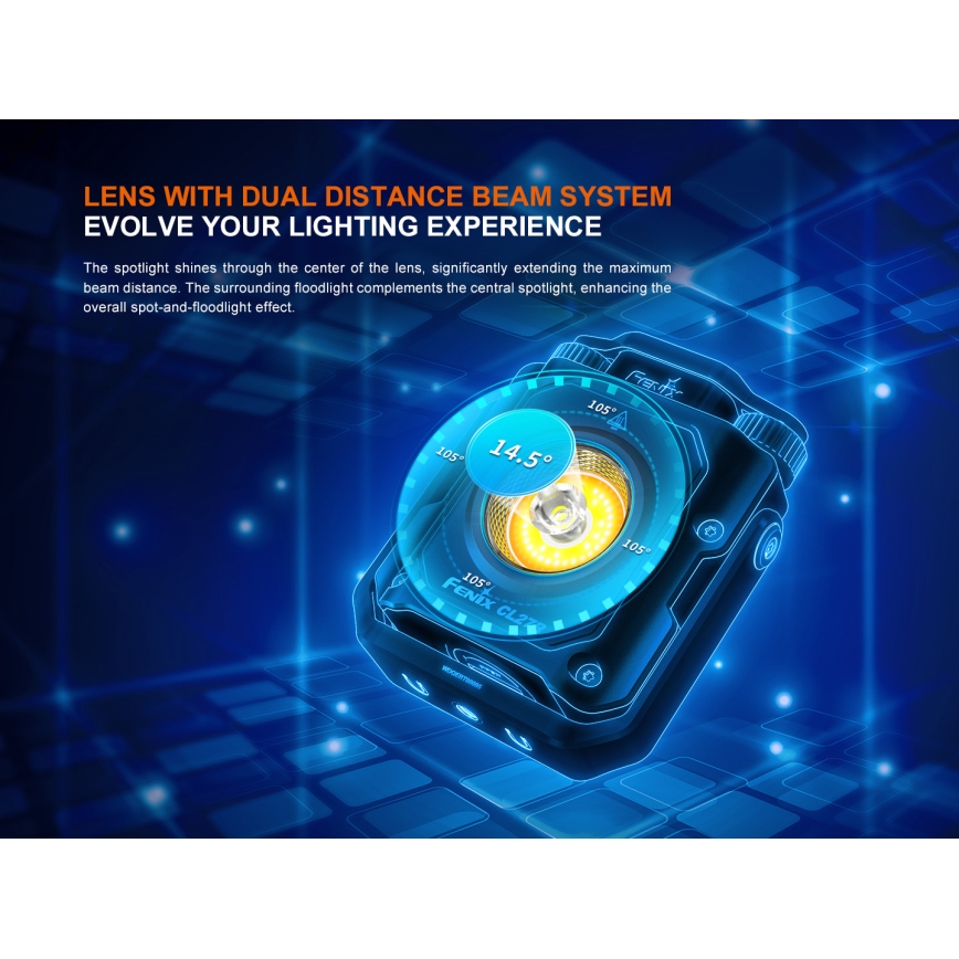 Fenix CL27RGRE - LED Dimmelhető újratölthető lámpa LED/USB IP66 1600 fényes 285 h 5000 mAh