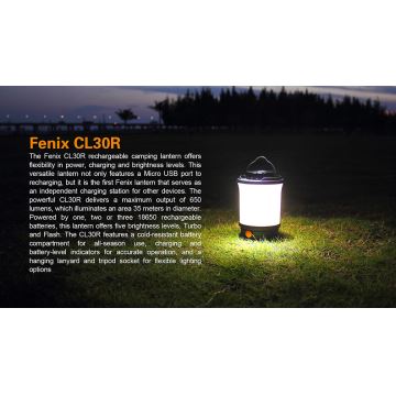 Fenix CL30R - LED Hordozható újratölthető lámpa LED/USB IPX7 650 lm 300 h