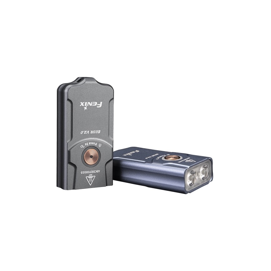 Fenix E03RV20GREY - LED Tölthető zseblámpa LED/USB IP66 500 fényes 30 h 400 mAh