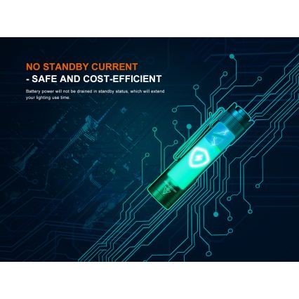 Fenix E12V30 - LED fényerőszabályzós újratölthető zseblámpa LED/1xAA 2000 mAh IP68 200 lm 100 óra fekete