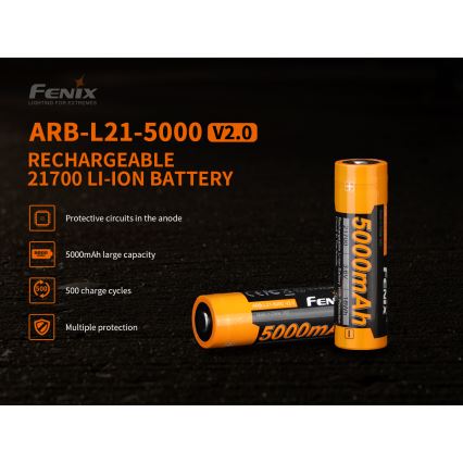 Fenix FE21700V20 - 1 db újratölthető 21700/3,6V 5000 mAh