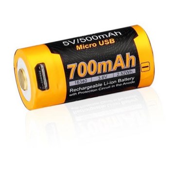 Fenix FERCR123ALIIONUP - 1 db USB-s újratölthető akkumulátor/3,6V 700 mAh