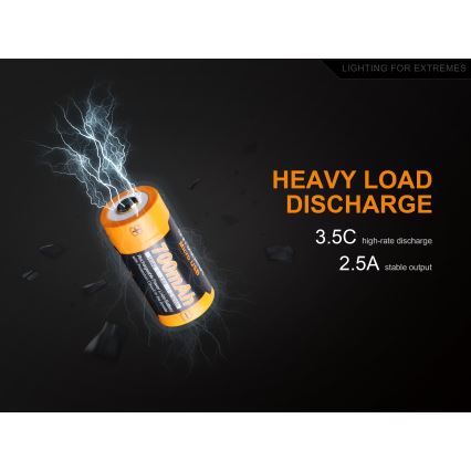 Fenix FERCR123ALIIONUP - 1 db USB-s újratölthető akkumulátor/3,6V 700 mAh