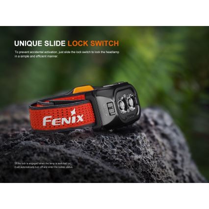 Fenix HL18RTV20BLC - LED Dimmelhető újratölthető fejlámpa LED/USB/3xAAA IP66 800 lm 160 h 1900 mAh fekete/narancs