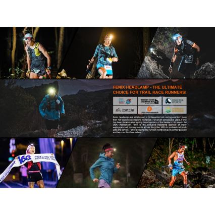 Fenix HL18RTV20WHT - LED Dimmelhető újratölthető fejlámpa LED/USB IP66 800 fényes 160 h fehér/fekete