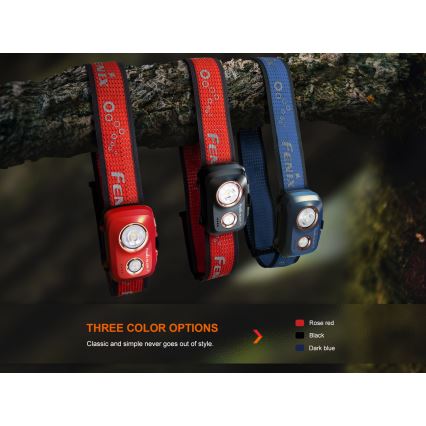 Fenix HL32RTRED - LED Tölthető fejlámpa LED/USB/3xAAA IP66 800 lm 300 h piros/narancs