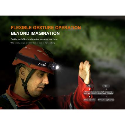 Fenix HL45R - LED Dimmelhető újratölthető összpontosítható fejlámpa LED/USB IP66 1000 fényes 240 h fekete