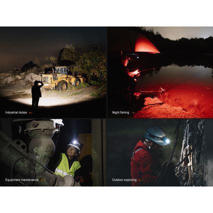 Fenix HL45R - LED Dimmelhető újratölthető összpontosítható fejlámpa LED/USB IP66 1000 fényes 240 h fekete