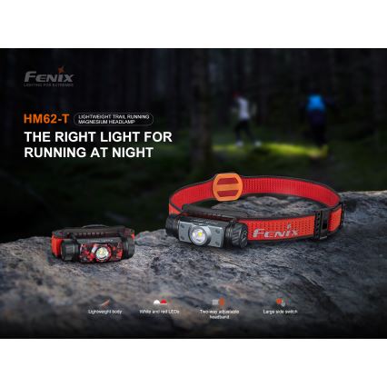 Fenix HM62TMGM - LED Dimmelhető újratölthető fejlámpa LED/USB IP68 1200 fényes 280 h 3400 mAh