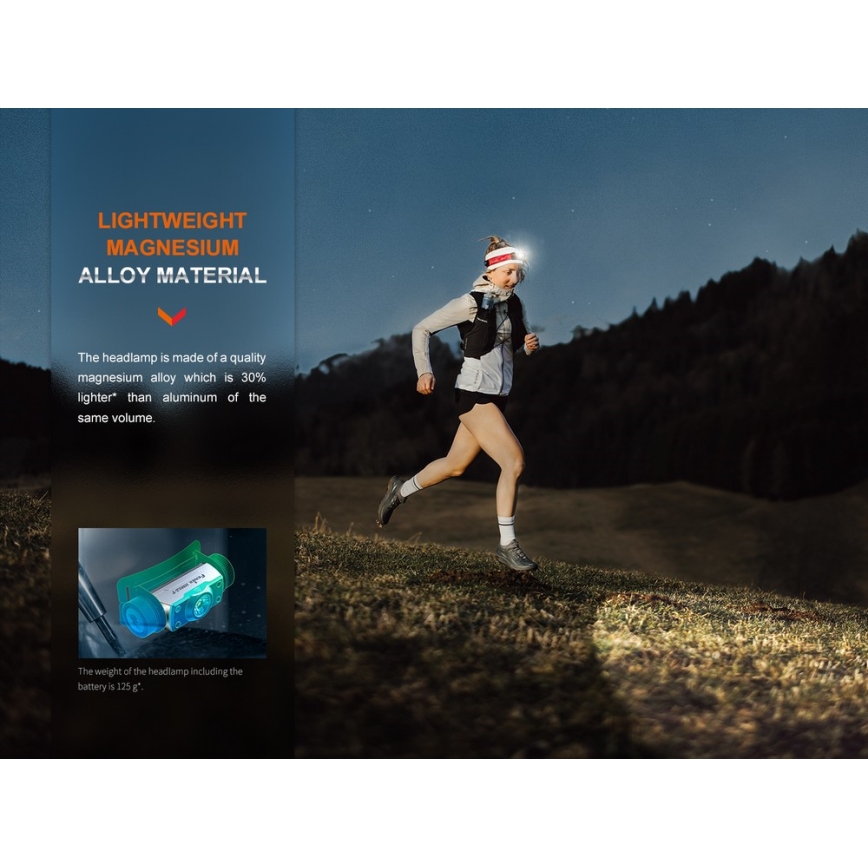 Fenix HM62TMGM - LED Dimmelhető újratölthető fejlámpa LED/USB IP68 1200 fényes 280 h 3400 mAh