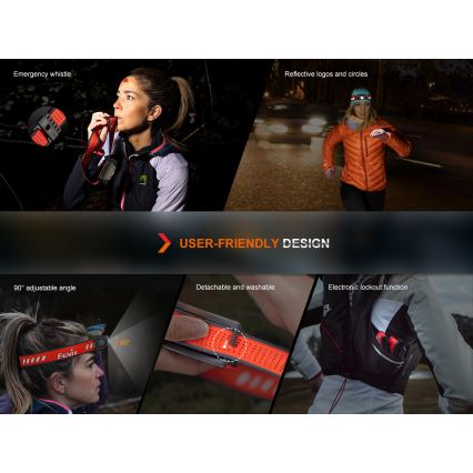 Fenix HM62TMGM - LED Dimmelhető újratölthető fejlámpa LED/USB IP68 1200 fényes 280 h 3400 mAh