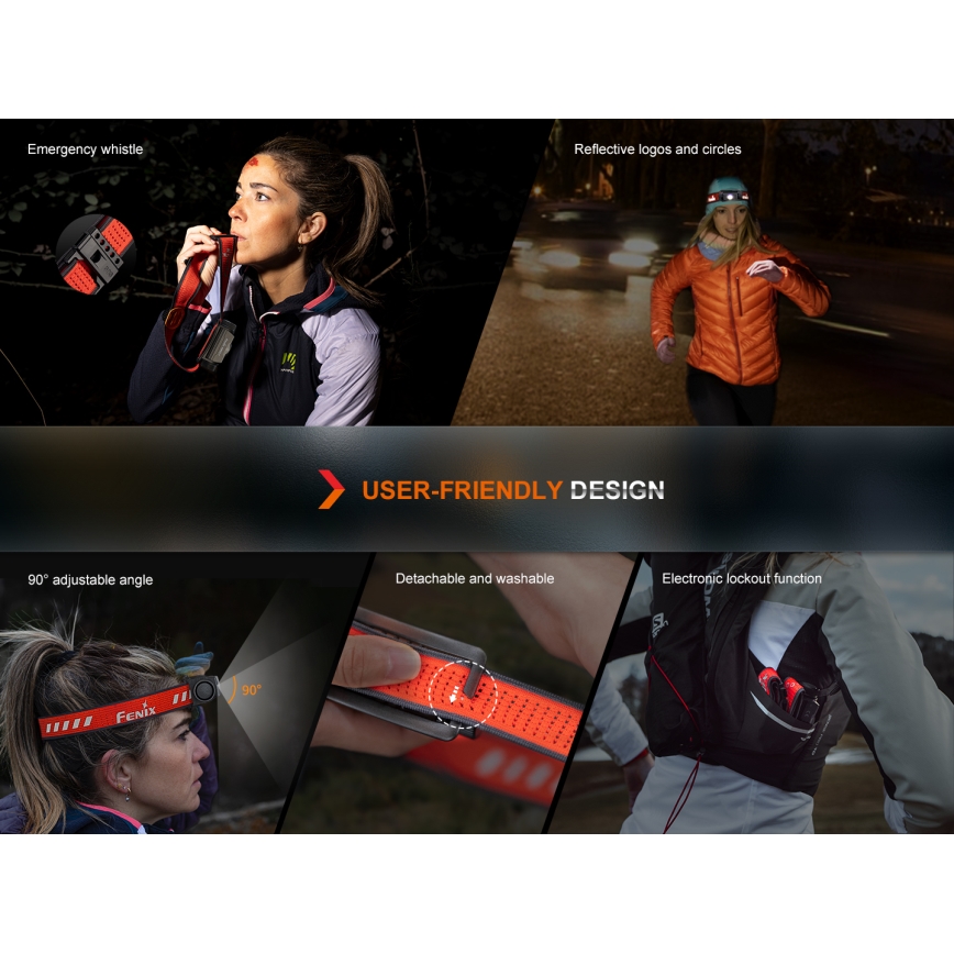 Fenix HM62TMGM - LED Dimmelhető újratölthető fejlámpa LED/USB IP68 1200 fényes 280 h 3400 mAh