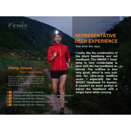 Fenix HM65RTRAIL - LED Újratölthető fejlámpa 2xLED/2xCR123A IP68 1500 lm 300 óra