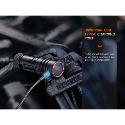 Fenix HM71R - LED Tölthető fejlámpa LED/USB IP68 2700 fényes 400 h 5000 mAh