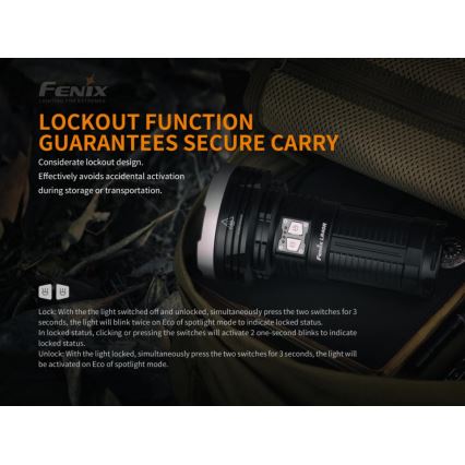 Fenix LR40R - LED Újratölthető zseblámpa 19xLED/USB IP68 12000 lm 92 óra