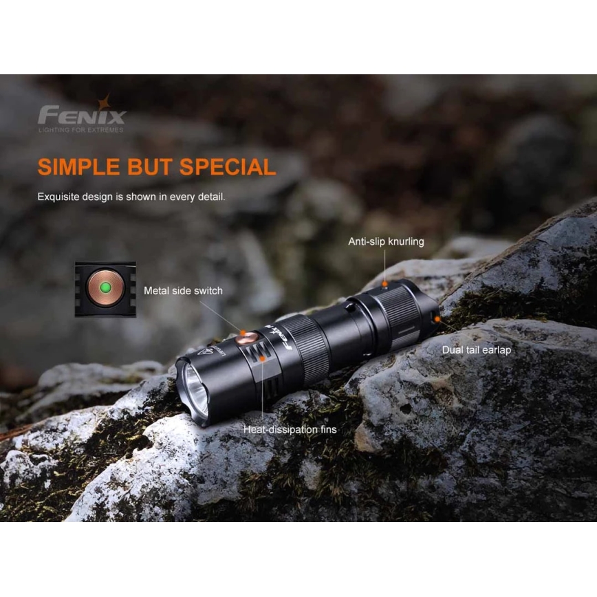 Fenix PD25R - LED Tölthető zseblámpa LED/USB/1xCR123A IP68 800 lm 70 h 700 mAh