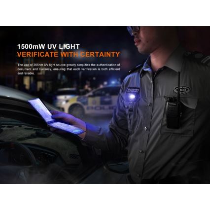 Fenix SW05RUVBLC - LED Dimmelhető újratölthető zseblámpa LED/USB IPX6 150 lm 49 h 700 mAh fekete