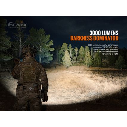 Fenix TK20RV20 - LED Taktikai újratölthető zseblámpa LED/USB IP68 3000 lm 48 óra