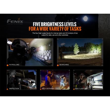 Fenix TK20RV20 - LED Taktikai újratölthető zseblámpa LED/USB IP68 3000 lm 48 óra