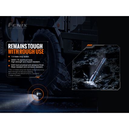 Fenix TK20RV20 - LED Taktikai újratölthető zseblámpa LED/USB IP68 3000 lm 48 óra