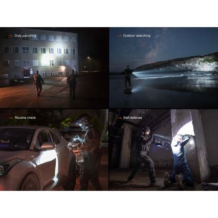 Fenix TK21RBLK - LED fényerőszabályozható tölthető zseblámpa LED/USB 6000 mAh IP68 3600 lm 72,5 h fekete