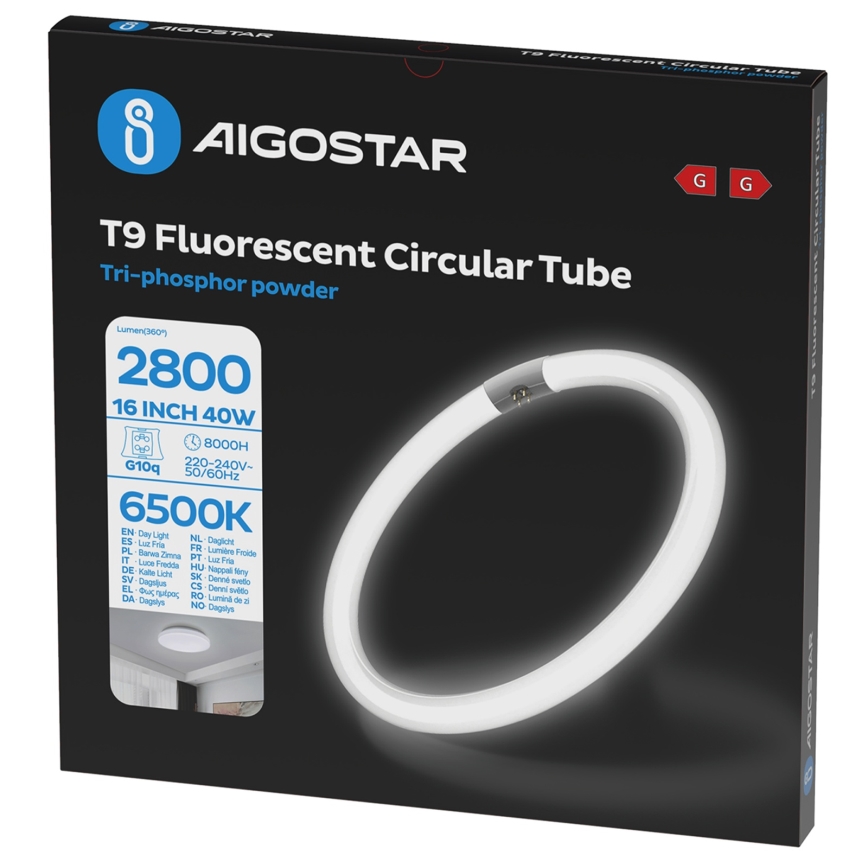 Fénycső T9 G10q/40W/230V 6500K - Aigostar